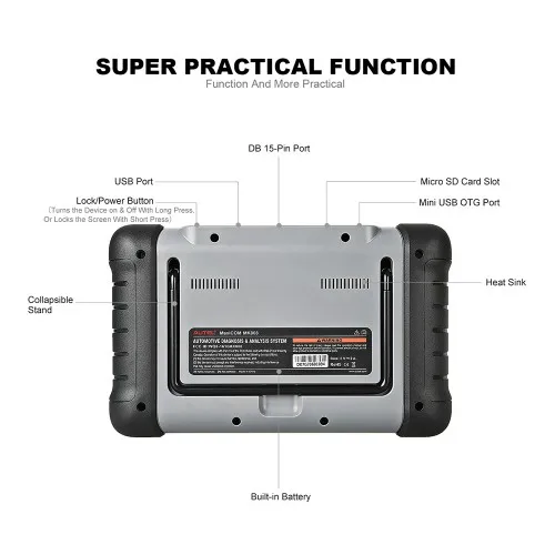  Диагностический сканирующий ИНСТРУМЕНТ Autel MaxiCOM MK808 OBD2 со всеми функциями системы и обслуживания (MD802 + MaxiCheck Pro) по лучшей