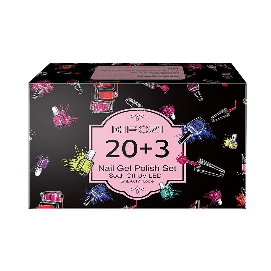 Bestselling 20 Pcs Gel Nail Polish Set With Gift Box Twenty Nails Polish Color Three Step Gel For Nail Salon
