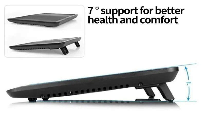 Tablet Holder Thin Light Weight 14cm Cooling Fan Portable Ergonomic Foldable Laptop Stand