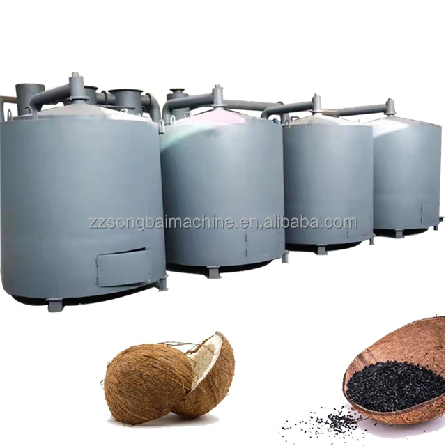 Large Capacity Activated Carbon Rake Furnace Biochar Carbonized Stove Bamboo Charcoal Carbonizaton Furnace