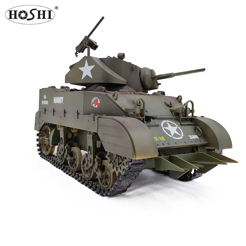 2024 COOLBANK G2080 RC Tank 1/16 Scale 2.4ghz U.S. M5A1 Stuart Light Tank Model Remote Control Tanks with Sound and Light