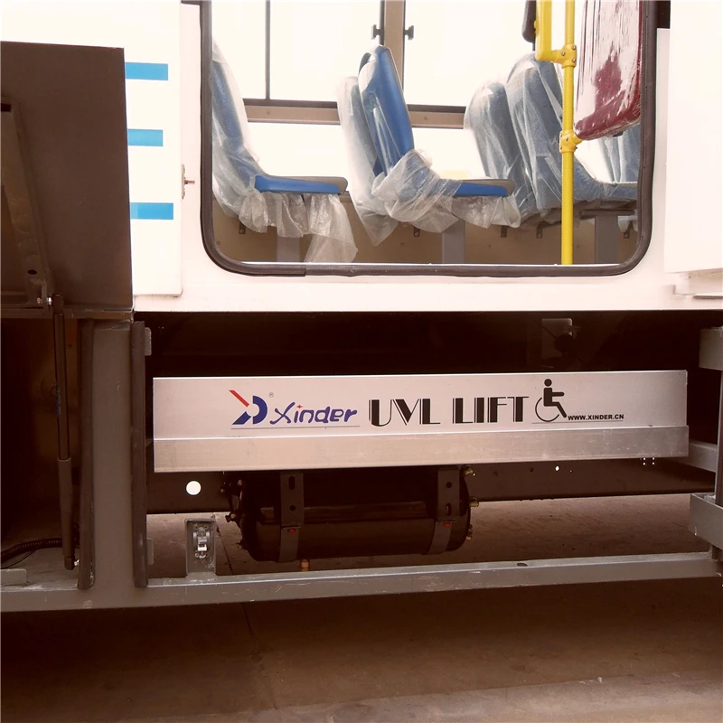 WL- UVL-1300 Wheelchair Lift for buses with CE and EMARK certification installed in bus luggage