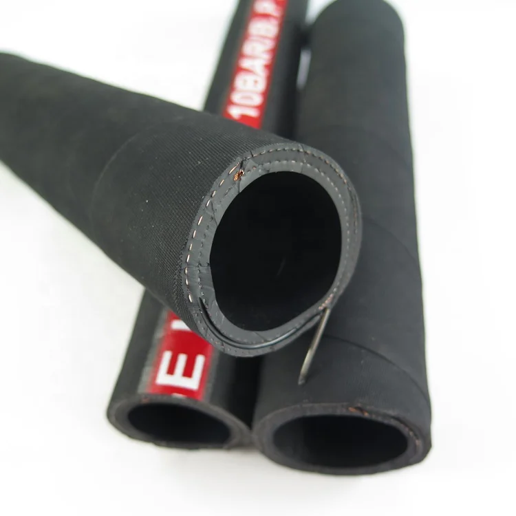 High Temperature Resistance Black Wrap Surface 3 Inch Flexible Water Mud  Suction And Discharge Rubber Hose