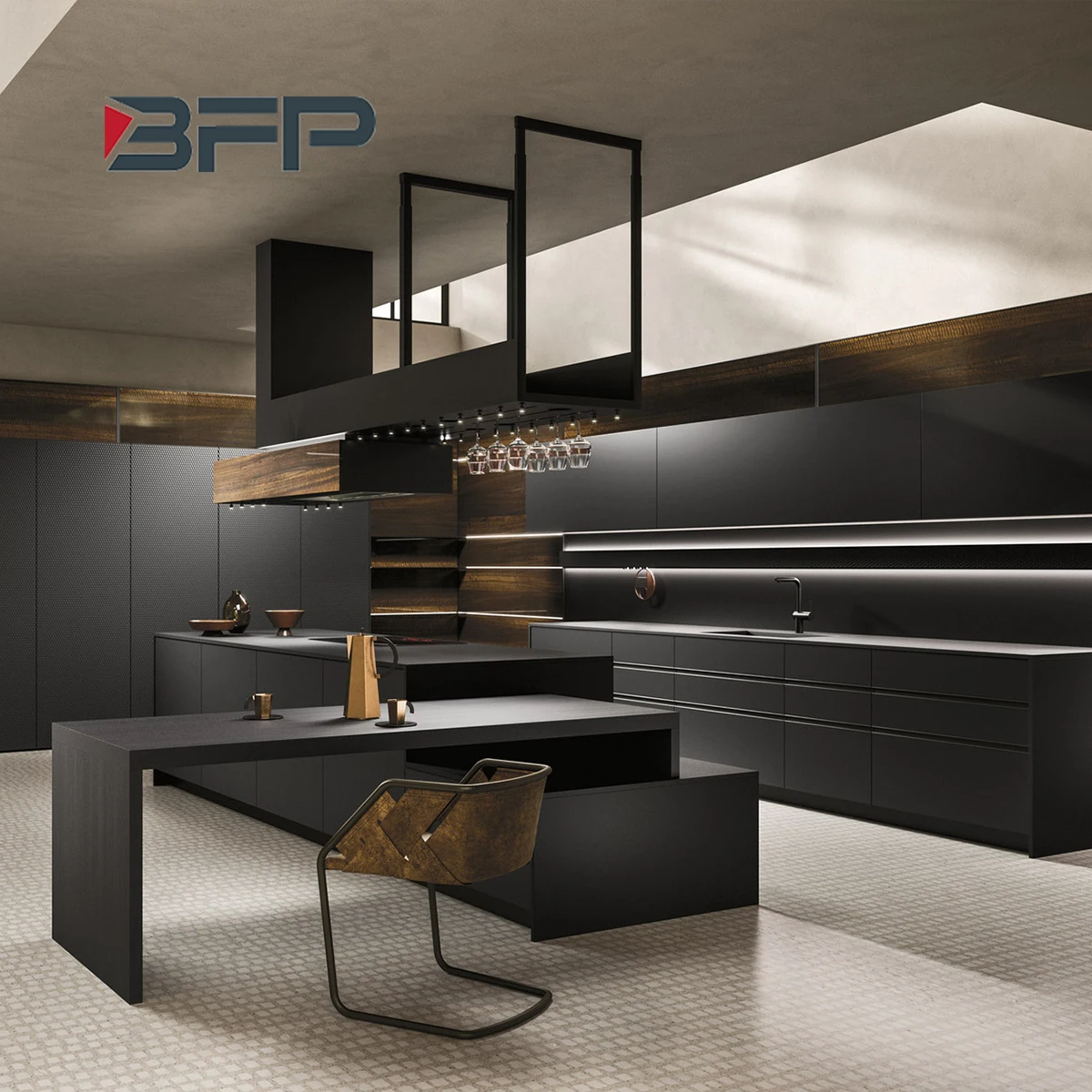 BFP Factory Price Good Quality Modern Lacquer Kitchen Cabinets Sink Faucet Hinge Drawer Slide Apartment