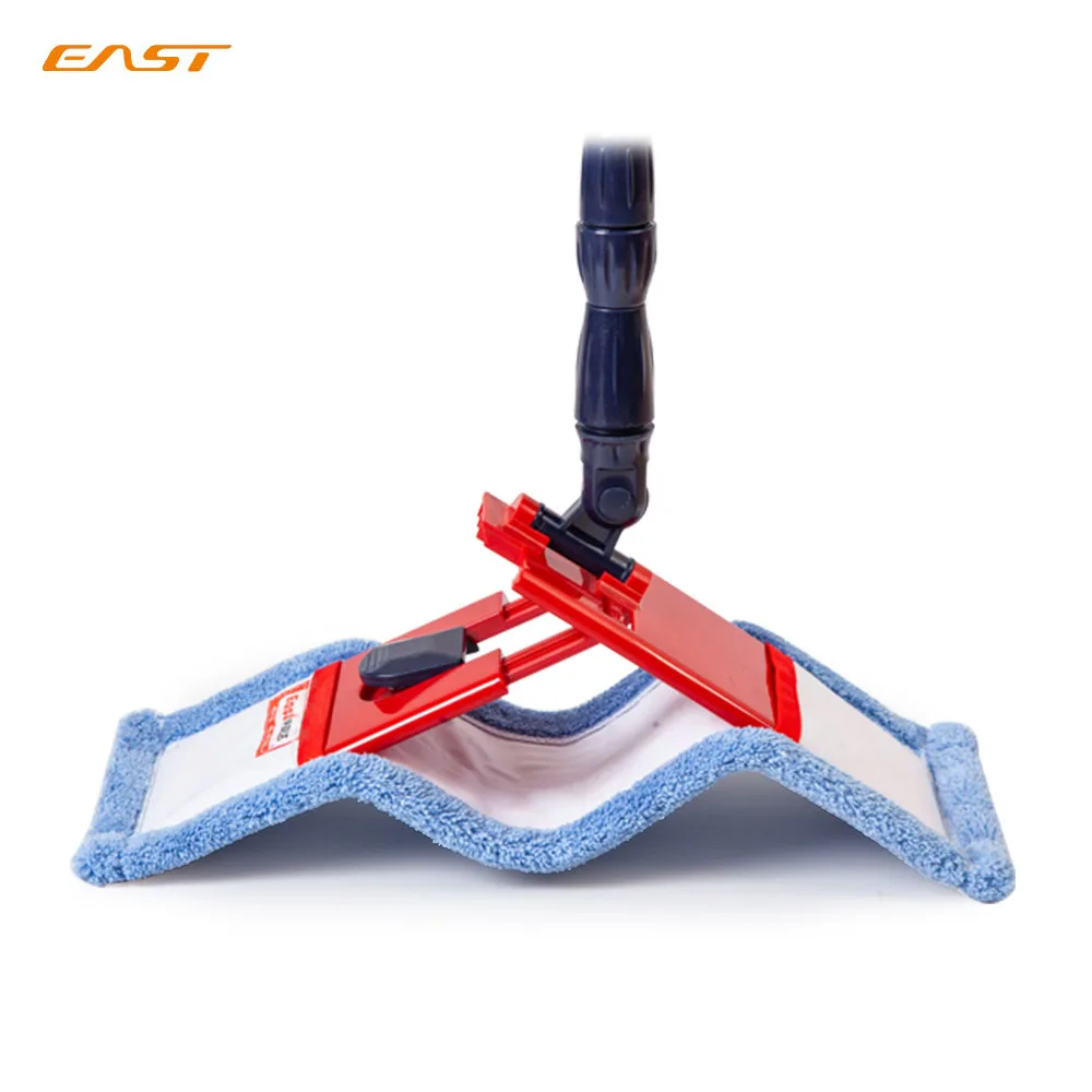 EAST Microfiber Flat Floor Mop Refill With Plastic Flat Mop Frame For Corner Cleaning