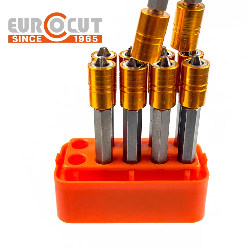 EUROCUT Hot Sale Product S2 With Strong Magnetic Ring Driver Bit Power Screwdriver Bits