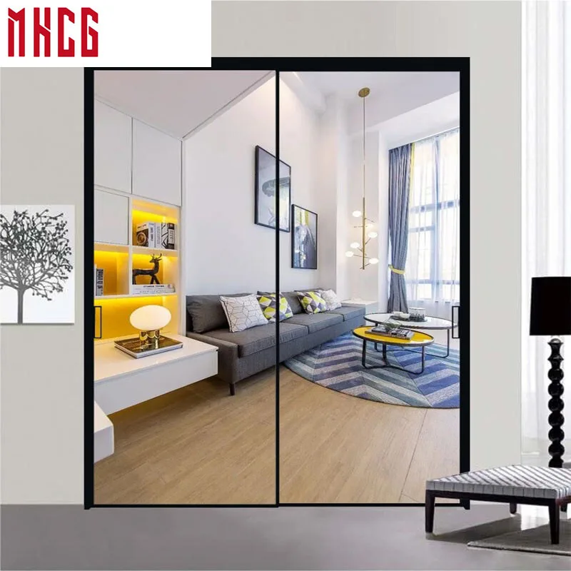 MHCG Customized thermal break aluminum doble glass hinged door triple glass argon filled swing door factory supplier of hinged