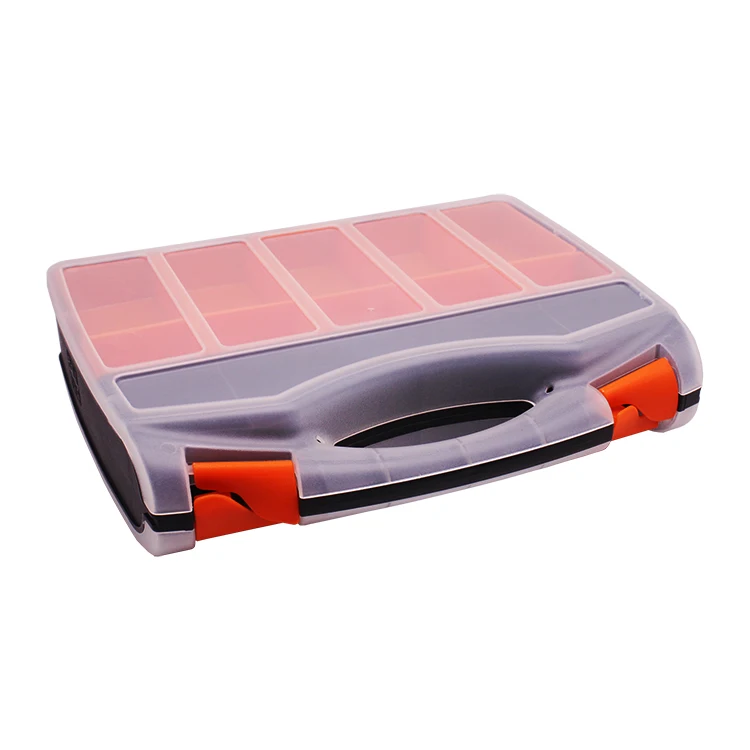 10 Compartment Organizer with Impact Resistant Polymer and Customizable Removable Plastic Dividers