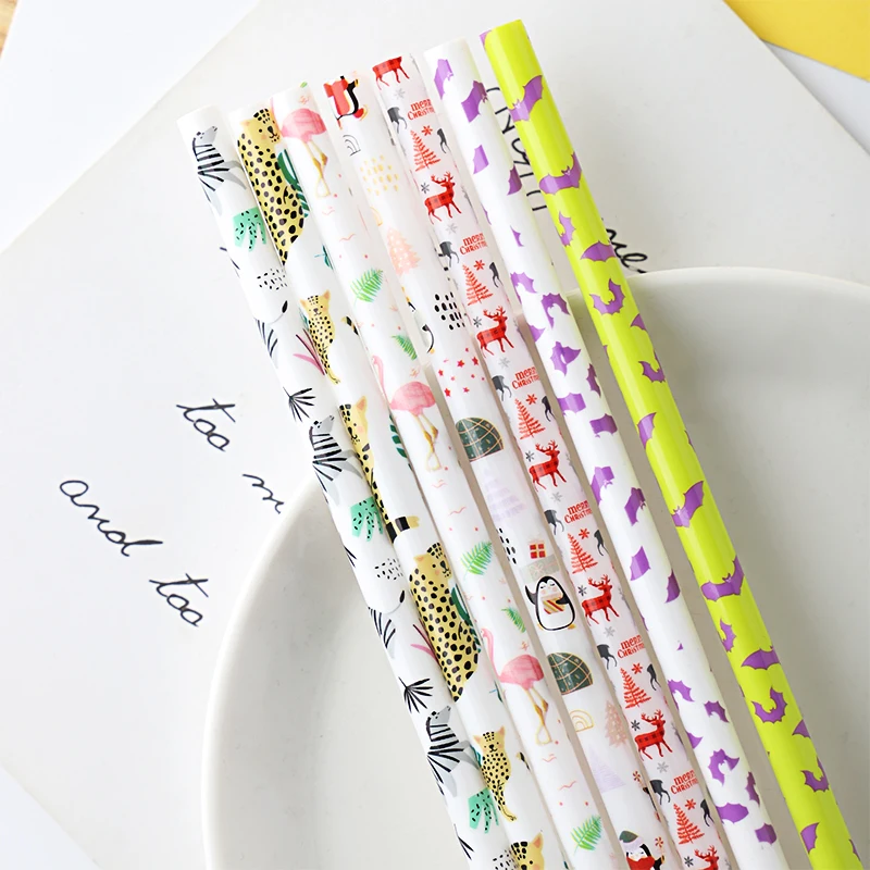 animal reusable straw plastic pink flamingo, zebra print drinking straws, bats straws reusable