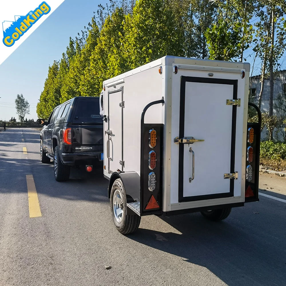 ATOP 7.2ft/2.2m length reefer trailer box body used GVW 1500Kgs single rubber torsion axle small utility trailer