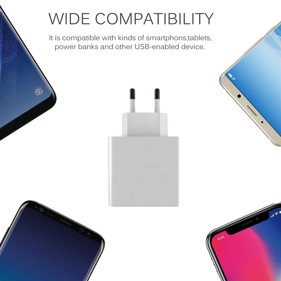 Latest Style Phone Charger Smart Digital Display Portable USB 3 Port Chargers