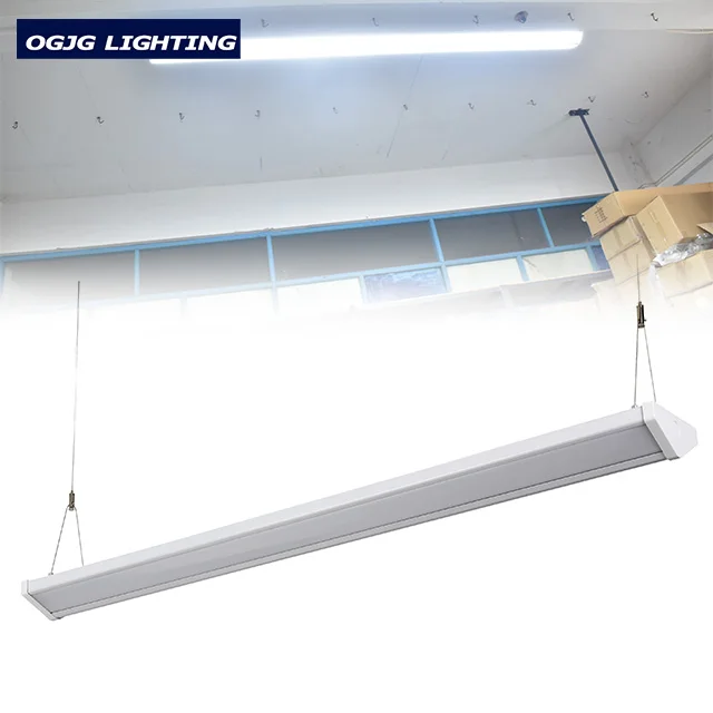 Pc Cover 40w 50w 60w 80w Pendant Lamp 60cm 120cm 150cm dali dimming library emergency led batten lights