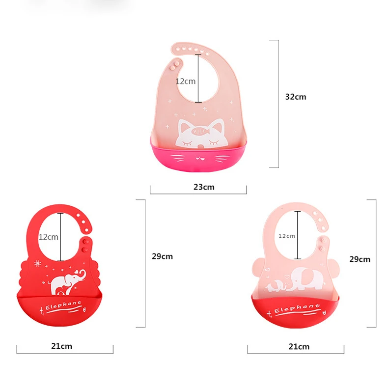 Wholesale Baby Feeding Set Soft and Cute Full BPA-Free Silicone Tableware Bibs Bowls Plates for Toddlers Button Closure