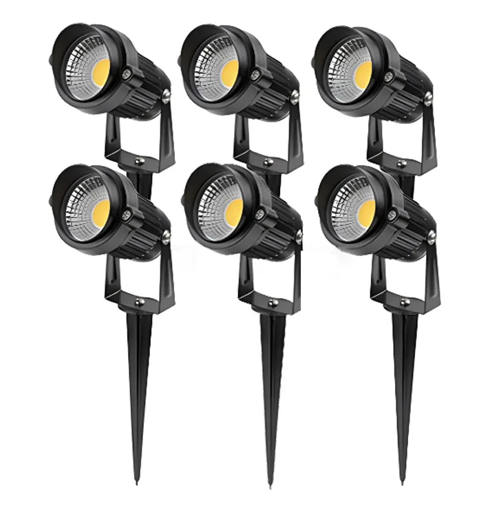 3W/6W Ground Lighting Black Square Adjustable Angle Up Down Light Spot Garden Led Spike Light