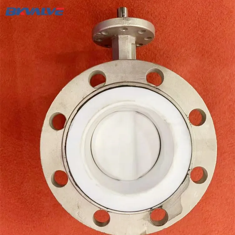 butterfly valve PTFE sealing  PN10/16 soft sealing butterfly valve
