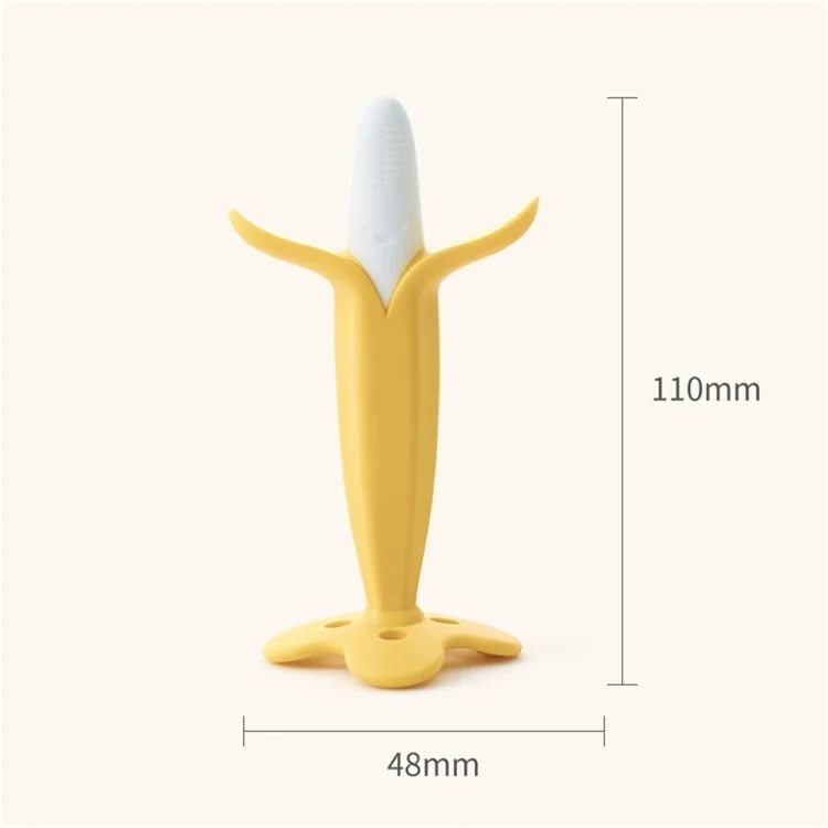 2022 Banana Fruit Shaped Natural Teething Toys Silicone Toothbrush Soothe Babies Gums Baby Teether