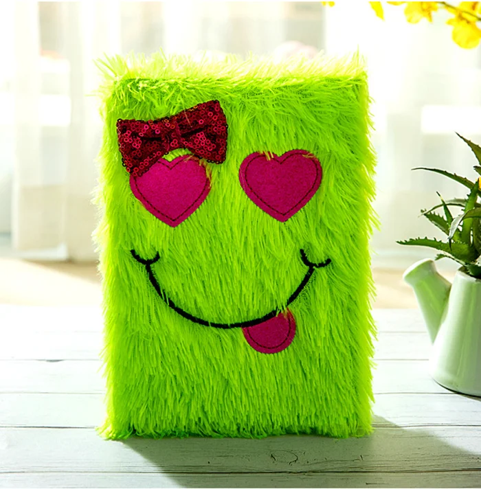 Promotional Children Girl Birthday Gift Set Beautiful Cute Plush Cover Unicorn School Hardcover Notebook