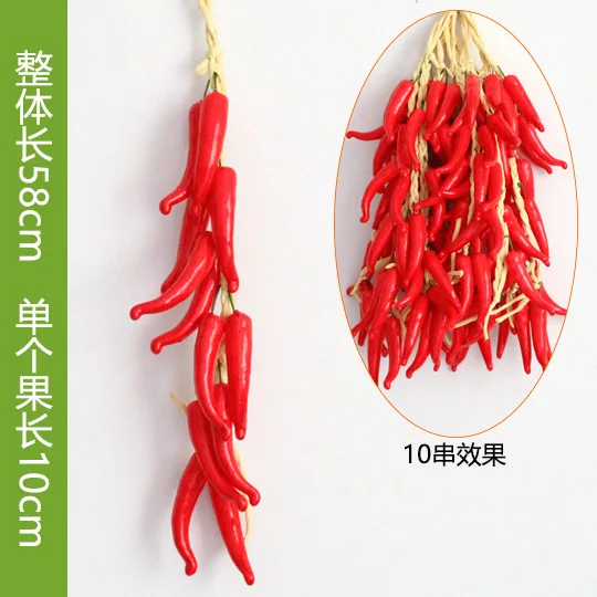 Home Decoration Popular Artificial Fruit Skewers Specialty Farmhouse Decoration Artificial Hanging Vegetable skewer