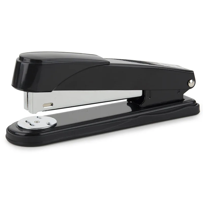 Mini 50 Sheet Capacity Plastic Stapler Black Desktop Office Deli Manual Power