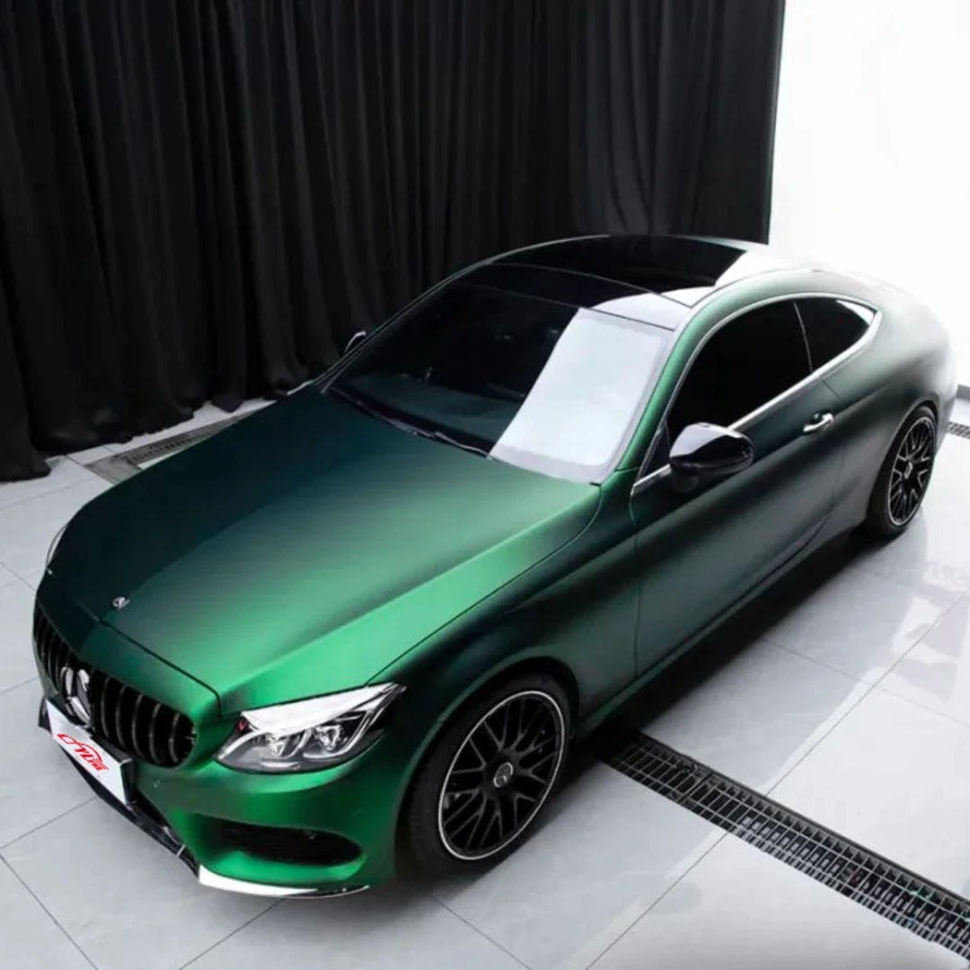 FYL 1.52x18m 5x59ft PET Venomous Green Car Vinyl Wrap