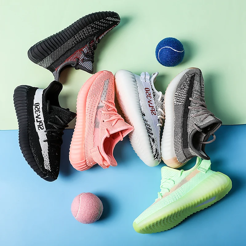 Wholesale Designer Kid Running Sneakers Casual Breathable Brand Shoes Yeezy Yezzy 350