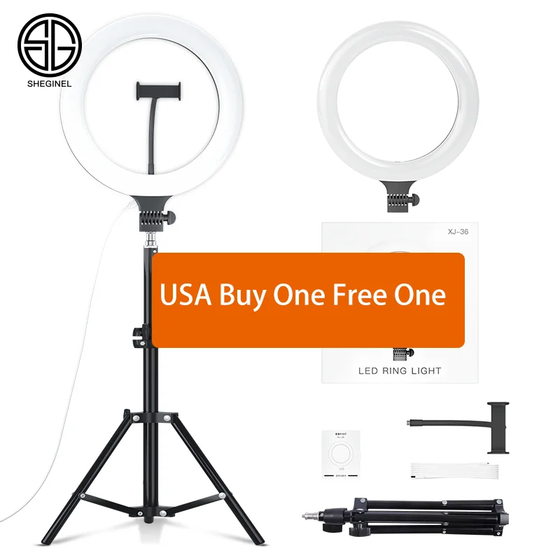 6 10 14 18 inch Photography Dimmable Selfie Ring Light  Aros de luz Ring Fill Light With Tripod Stand