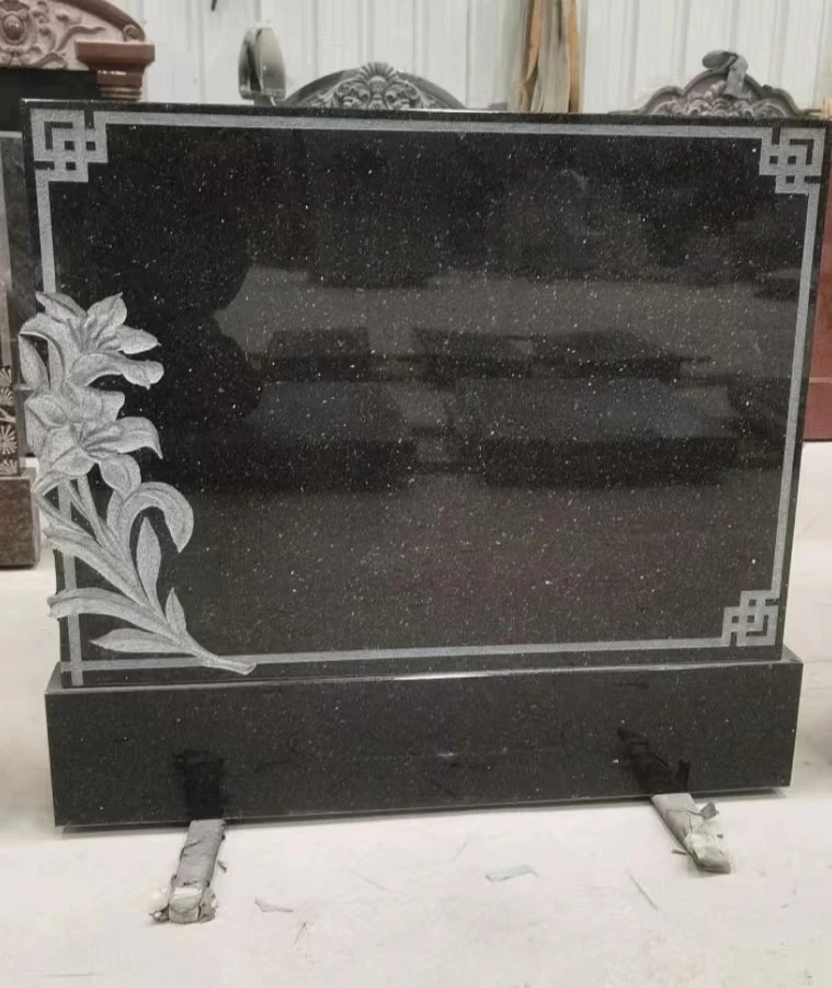 Китайский Натуральный гранитный надгробный камень сделанный на заказ черный Галактический