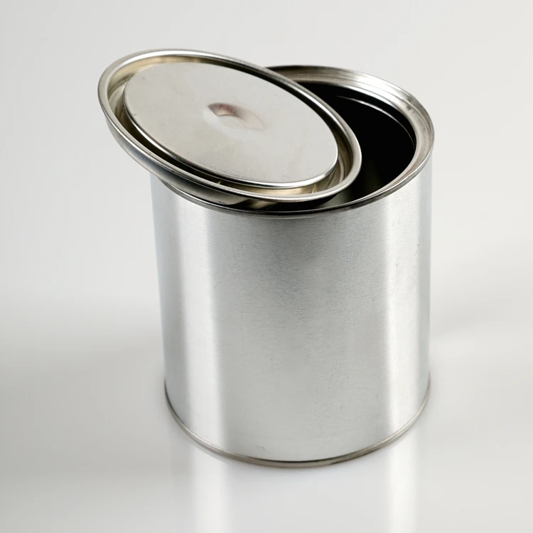 1 Litre Round Metal Bucket Tinplate Can Drum metal Lid For paint Motor Oil plain color printed design