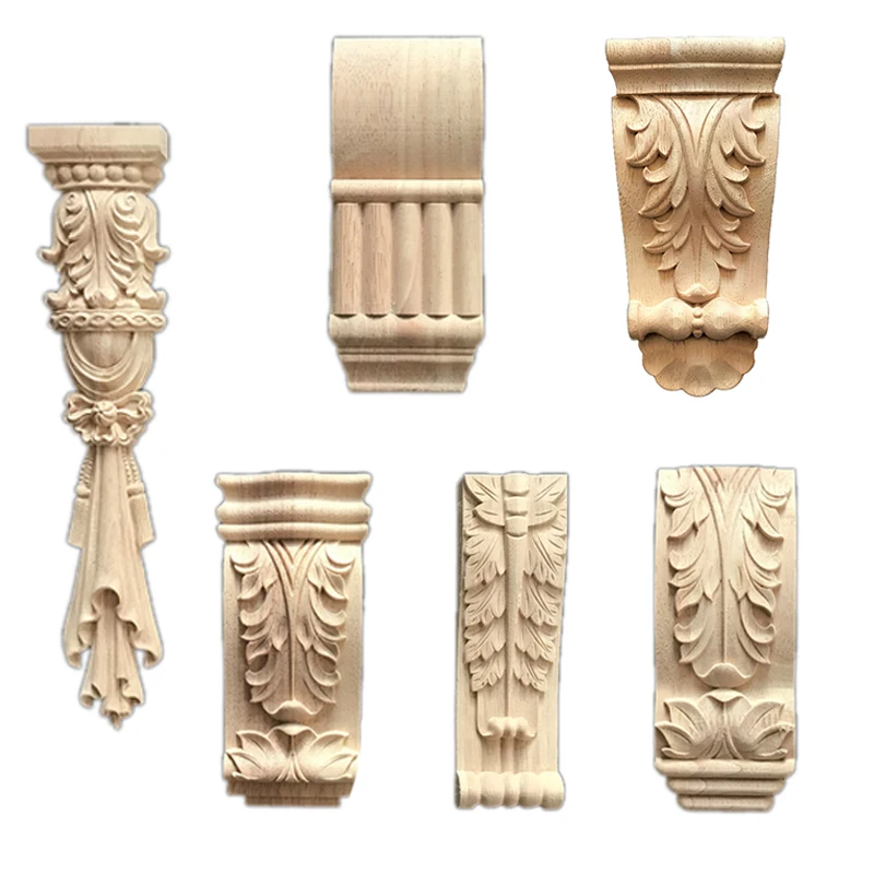 Wooden corbel solid wood pattern European style cabinet furniture accessories furniture parts furniture handles Wooden corbels