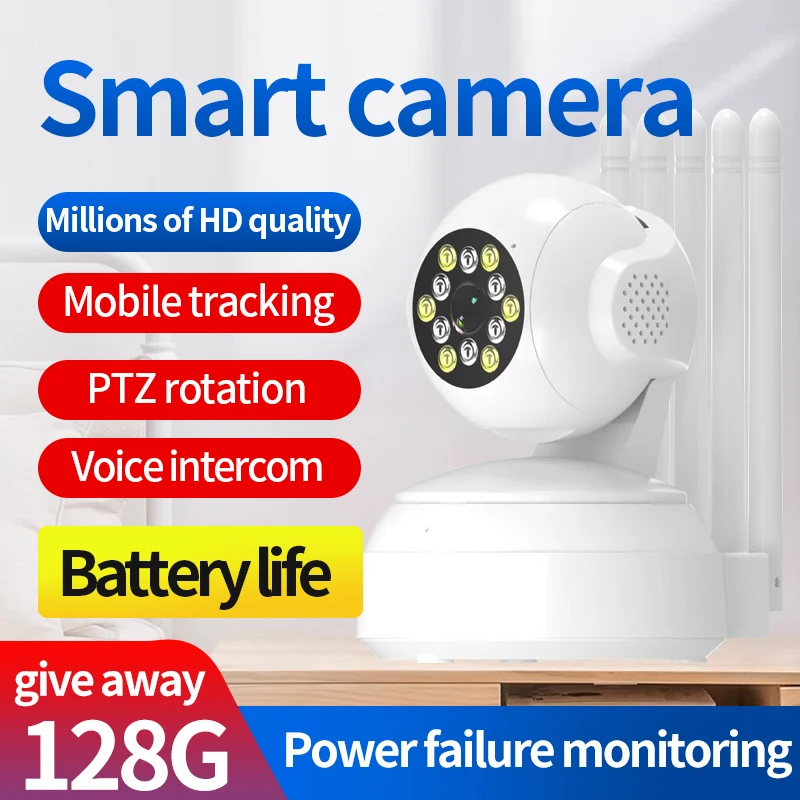 Mini Smart Wireless 720P HD 390eyes Night Vision Home Security Wifi IP Camera Smart IP Motion Tracking WiFi Network Camera