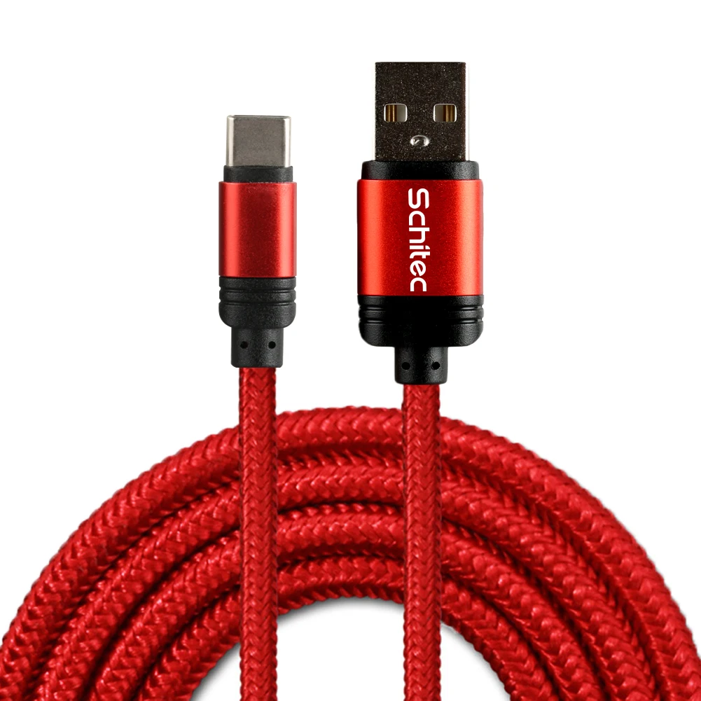 Оптовая продажа Фабричный нейлоновый Плетеный usb кабель для зарядки USB типа