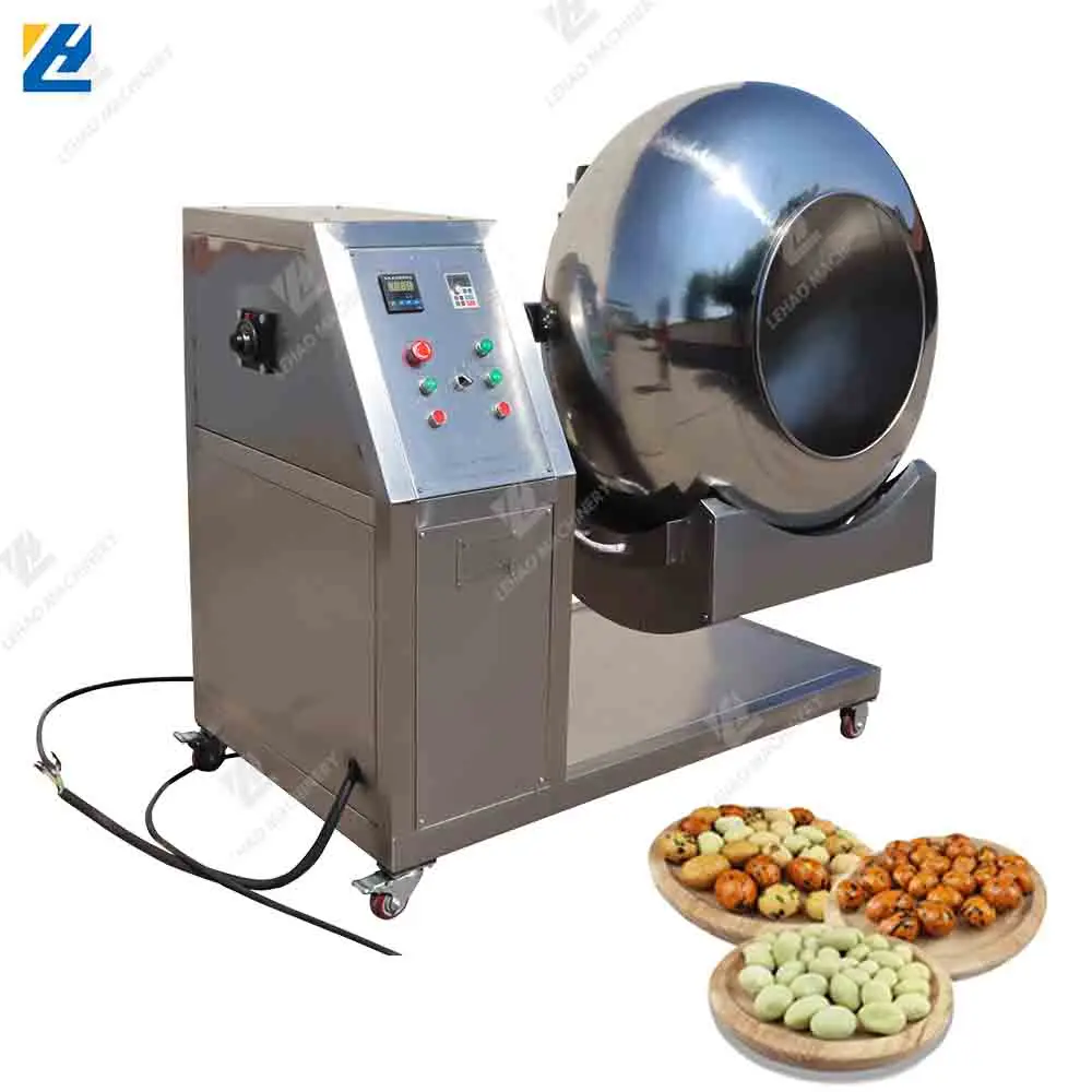 Copper caramelised nuts roasting machine chocolate coating pan candied peanut coating machine for peanut food