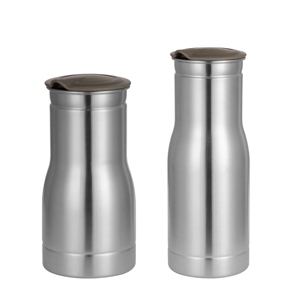 
KLP Cold water bottle, large-capacity vacuum flask, Korean pot-belly cup, single-layer stainless steel kettle 
