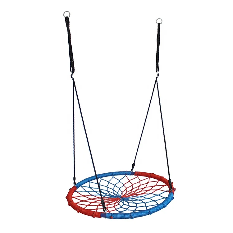 Настраиваемое сверхмощное уличное кресло для игровой площадки, для заднего двора, для детей, Круглый гамак, Сетчатое поворотное сиденье