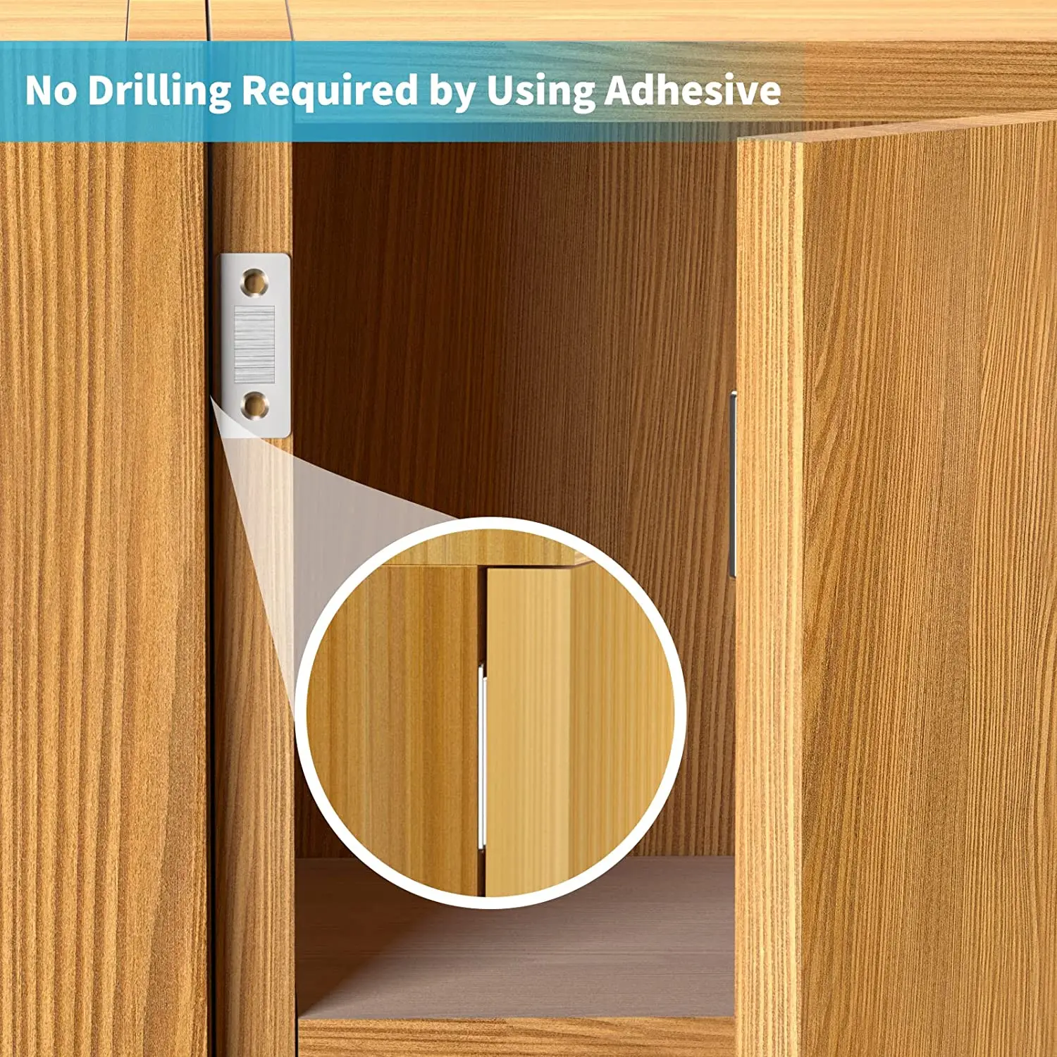 Strong ultra-thin invisible door cabinet magnetic Thin Magnet Latches for Sliding Doors
