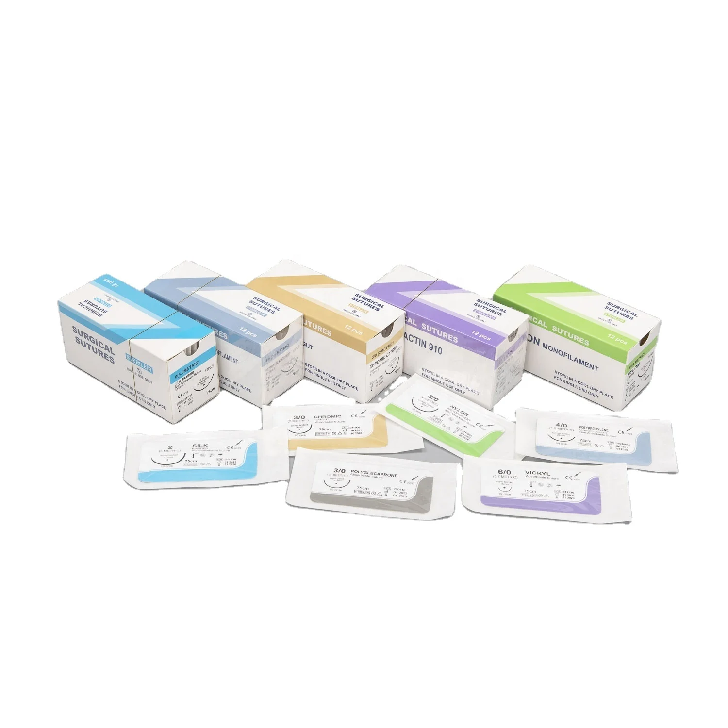 Absorbable Medical Surgical Suture PGLA 910 Polyglycolic Acid PGA Suture Nylon Surgical Suture Stitches