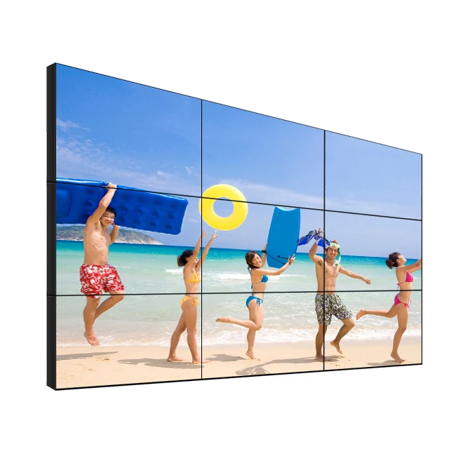 55 inch back light 700 nits wall mounted  LCD video wall with narrow bezel 1.8 mm 3.5 mm