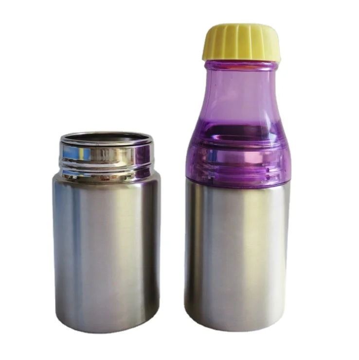 Silver 500ml Single Layer Stainless Steel Water Bottle