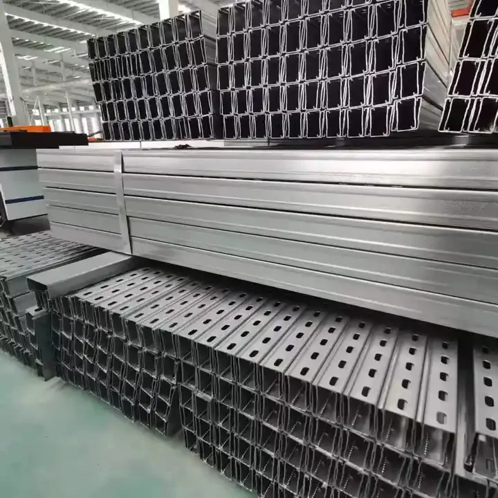 Galvanized profile c channel slotted perforated shaped steel profile strut channel