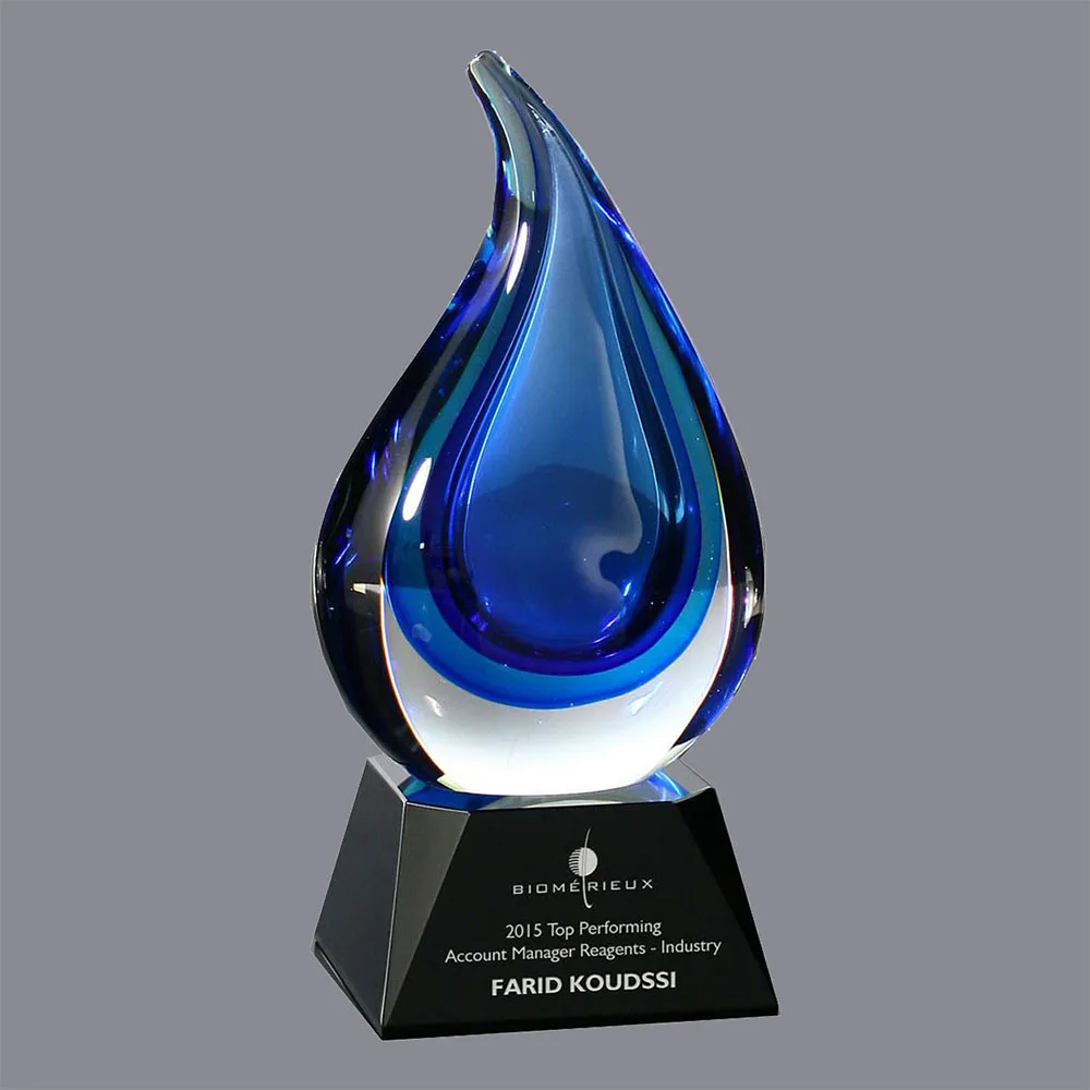 2019 Noble Beautiful In Colors Liuli Art Glass Trophy from  Factory