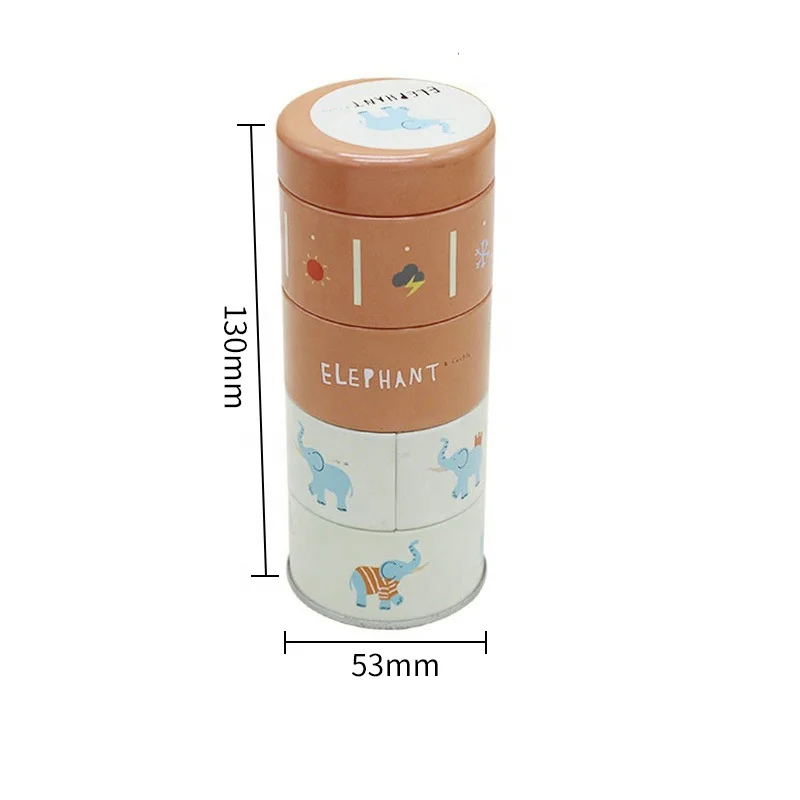 Wholesale Empty Food Grade Custom Round Metal Storage Canister Tea Sugar Coffee Tin Can With Lid
