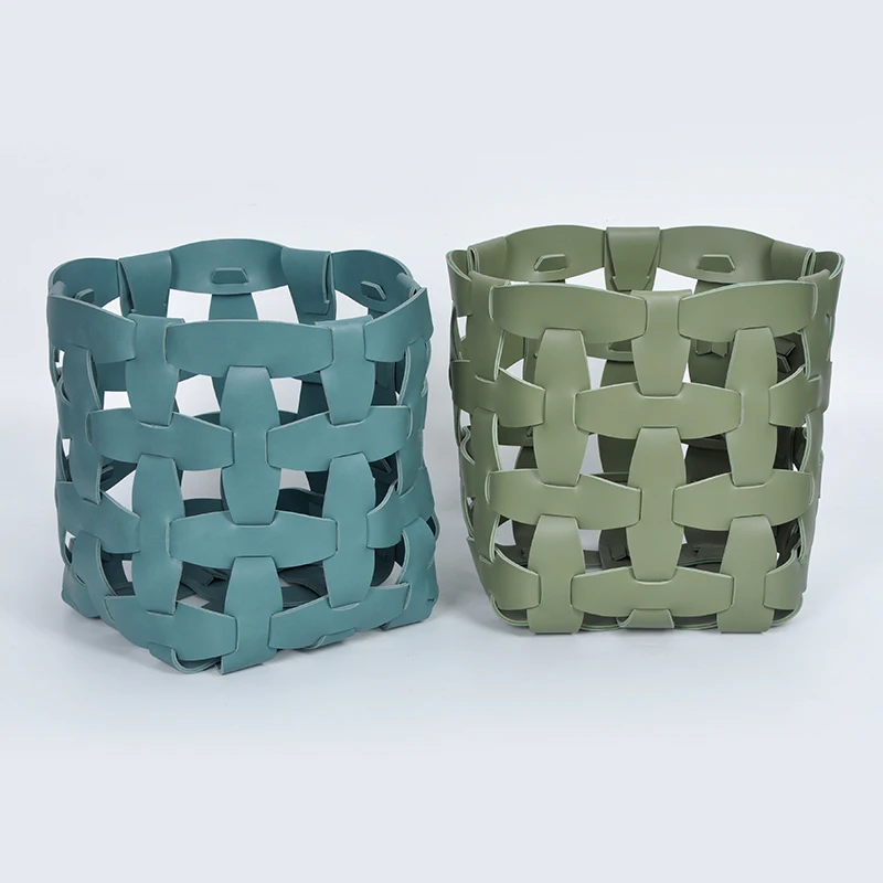Nordic hand-woven waste paper basket bedroom dressing table put clothes artifact storage basket dirty clothes basket