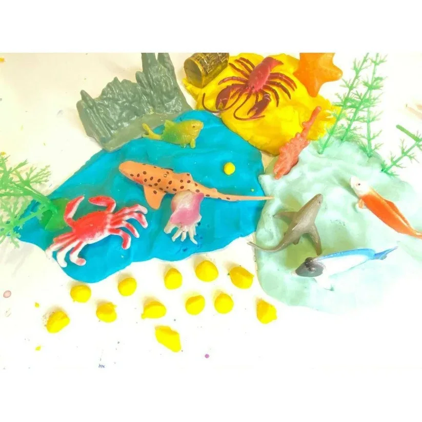 Modeling Imagination Toys Play Dough Under the Sea Sensory Kit Pretend Play Underwater World Creative Toys for Toddlers