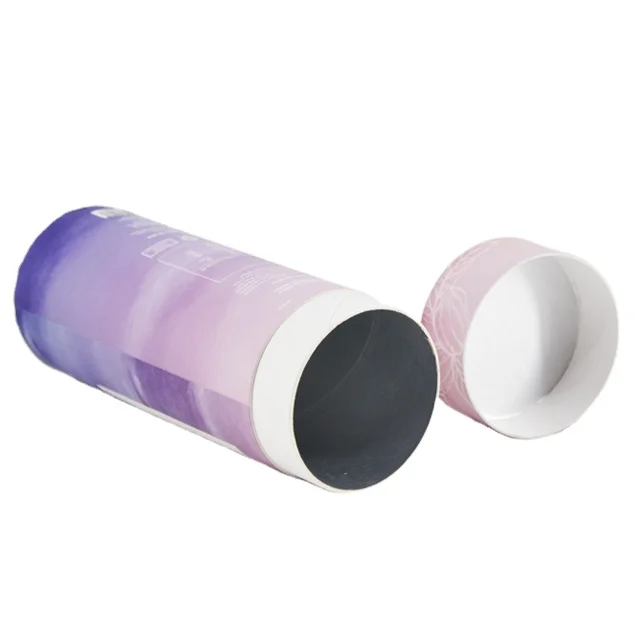 
ECO-friendly Custom Printed Color Liner Cosmetics Oil Food Cylinder Paper Tube Box Packaging for Tea Lipstick 