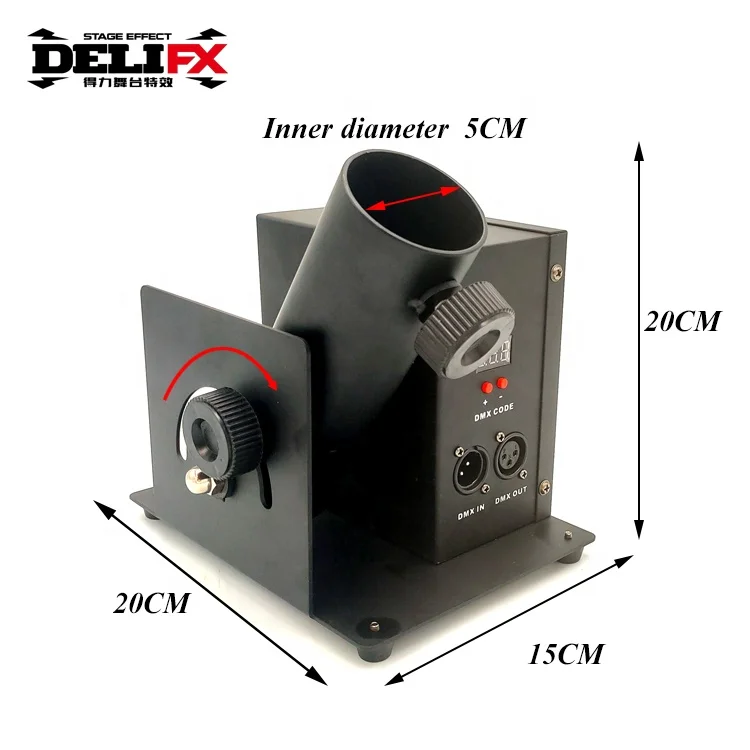 DELIFX DMX 3 Pin Interface Power Shot Electric Confetti Cannon Large Stock Timely Shipment E-Shot Confetti Machine for Wedding