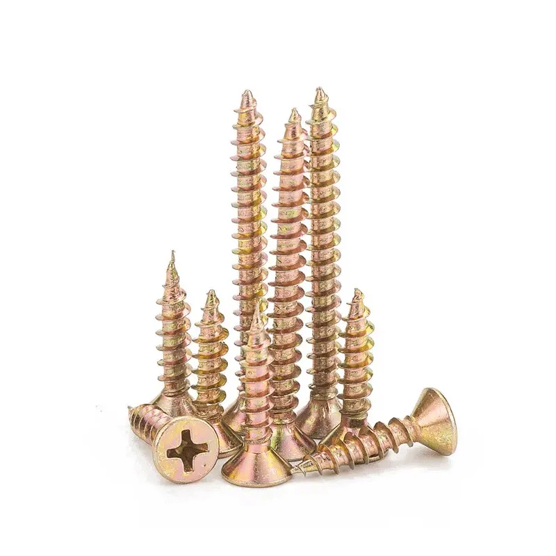 Self Tapping Chipboard Screw Yellow Chromated Chipboard Screws China Manufacture Fine Quality Chipboard Screws