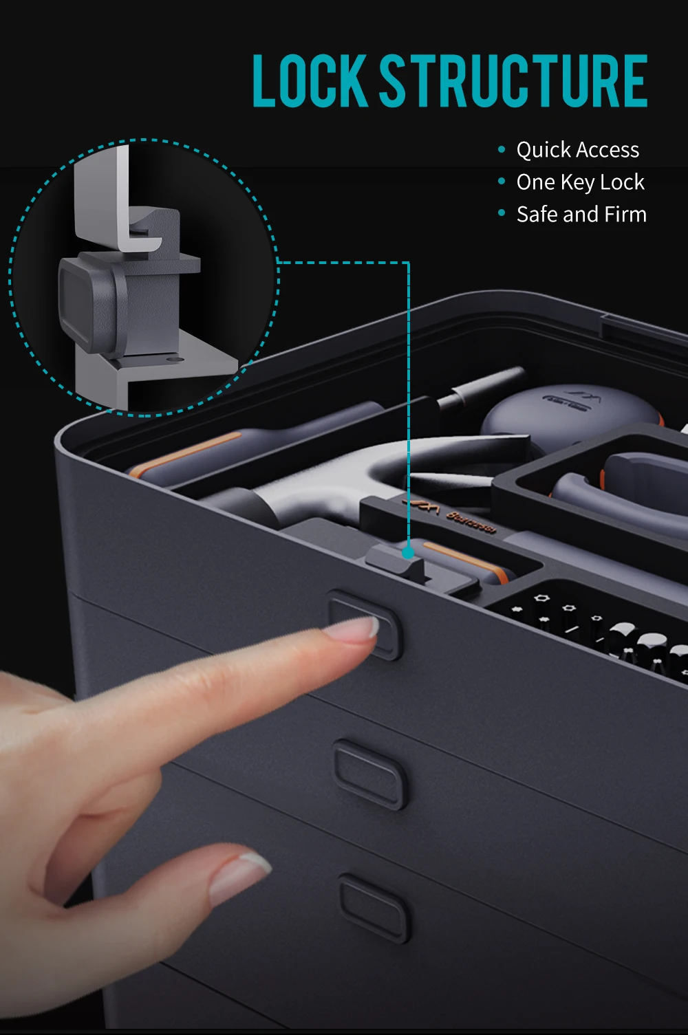  JIMIHOME X1-A Multi Functional Various HandTool Box Furniture Installation Repair Home Tool Kit Improvement