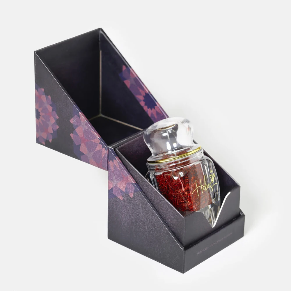 Design empty sliding drawer decorative Spice Safran saffron gift packaging box