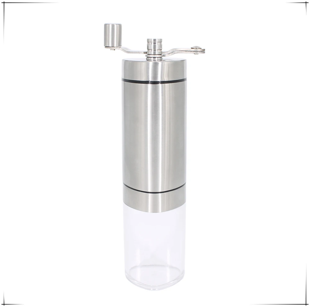 2019 Amazon hot selling hand operated cordless coffee grinder with foldable handle in triangular shape