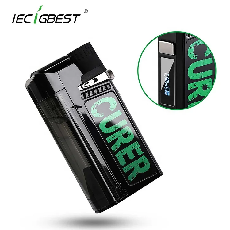 
New products portable LTQ CURER 1600mAh temperature-adjustable 3-in-1 PCTG Water tank vaporator pod kit 